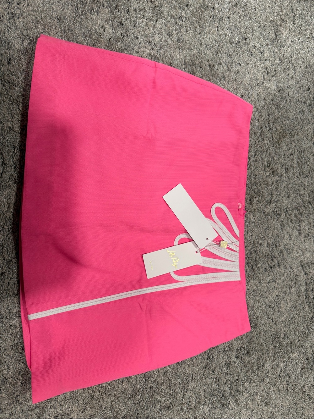 Lilly Pulitzer Hot Pink Swim Cover-Up with White Trim